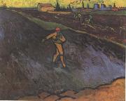 The Sower:Outskirts of Arles in the Background (nn04) Vincent Van Gogh